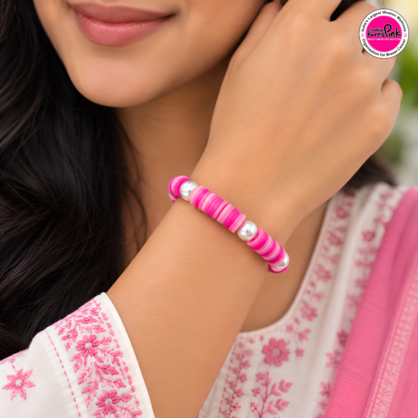 India Turns Pink Wear Happiness Bracelet