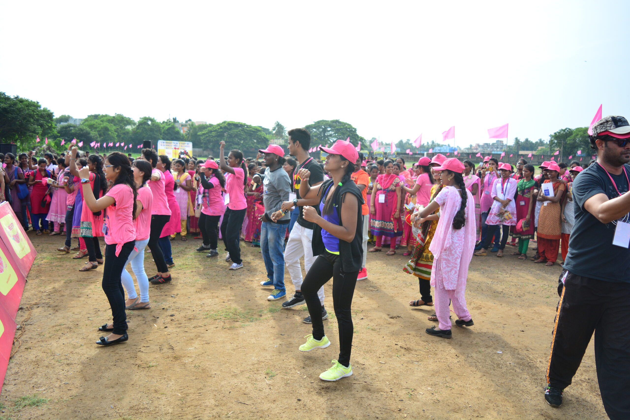 India Turns Pink - Pink Ribbon Formation (260)