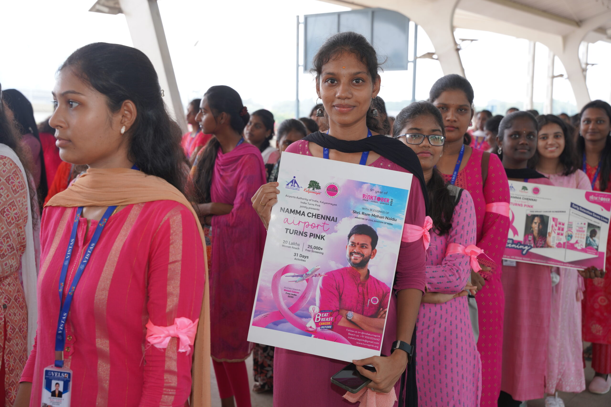 India Turns Pink -Pinktober 2024-Walk In Pink - Vels University (9)