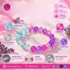11:11 Pink & Lavender Glass Bead Bracelet