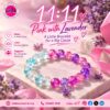 11:11 Pink & Lavender Glass Bead Bracelet